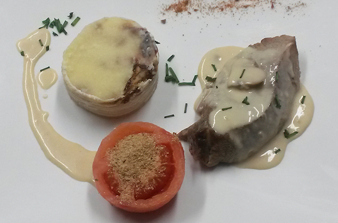 Médaillon de veau sauce morilles