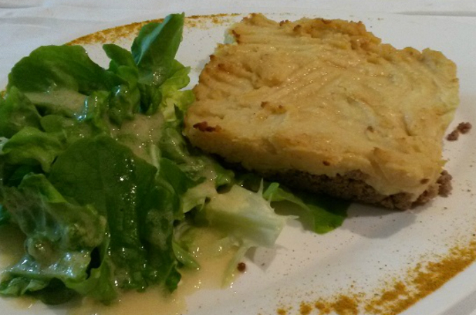 Hachis parmentier de bœuf / salade